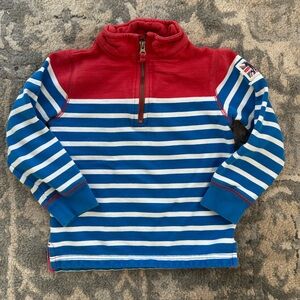 Boden Red and Blue Striped Kids Sweatshirt